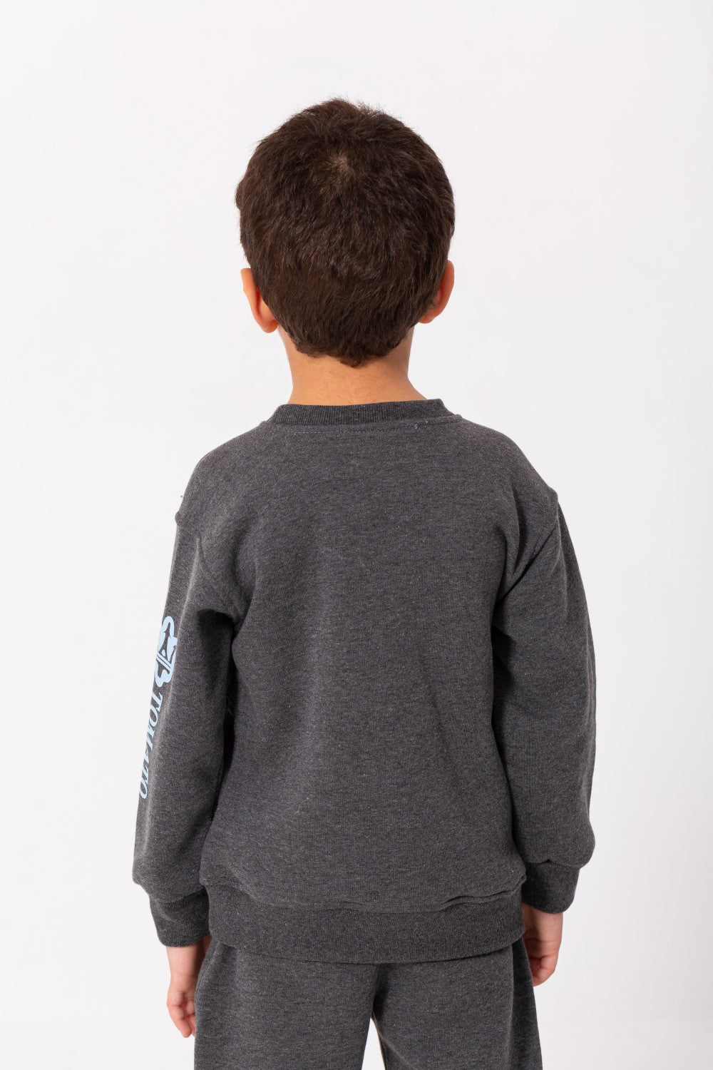 Boy's Padded Front & Sleeves Printed Made Of Comfort Melton Training Suit
