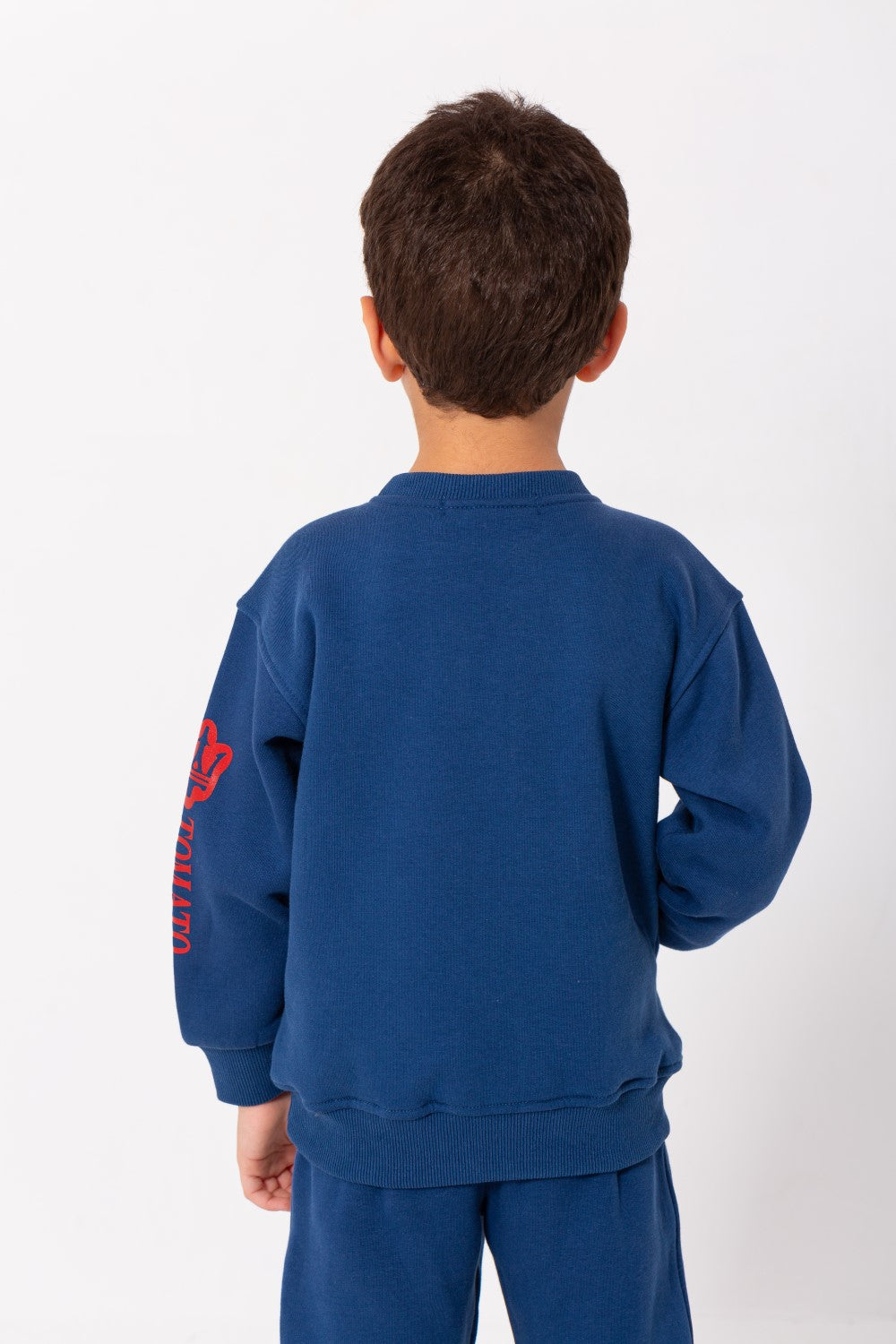 Boy's Padded Front & Sleeves Printed Made Of Comfort Melton Training Suit