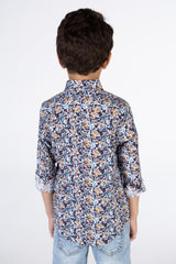 Boys Regular Fit Jakar Shirt With Long Sleeves And Collar