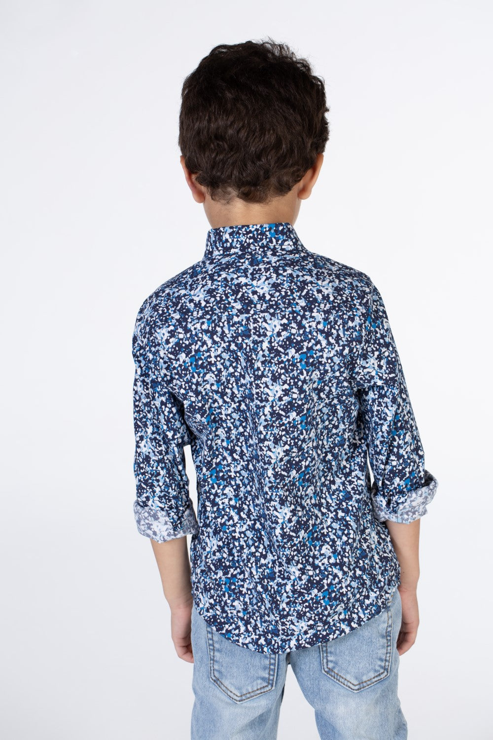 Boys Regular Fit Jakar Shirt With Long Sleeves And Collar