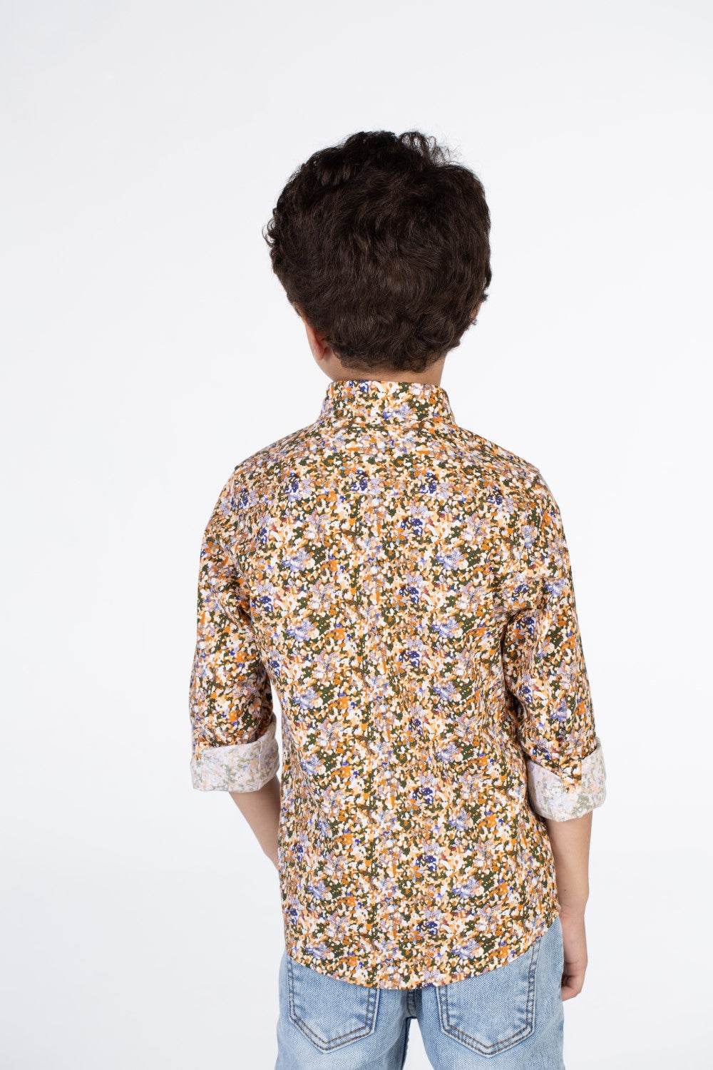 Boys Regular Fit Jakar Shirt With Long Sleeves And Collar