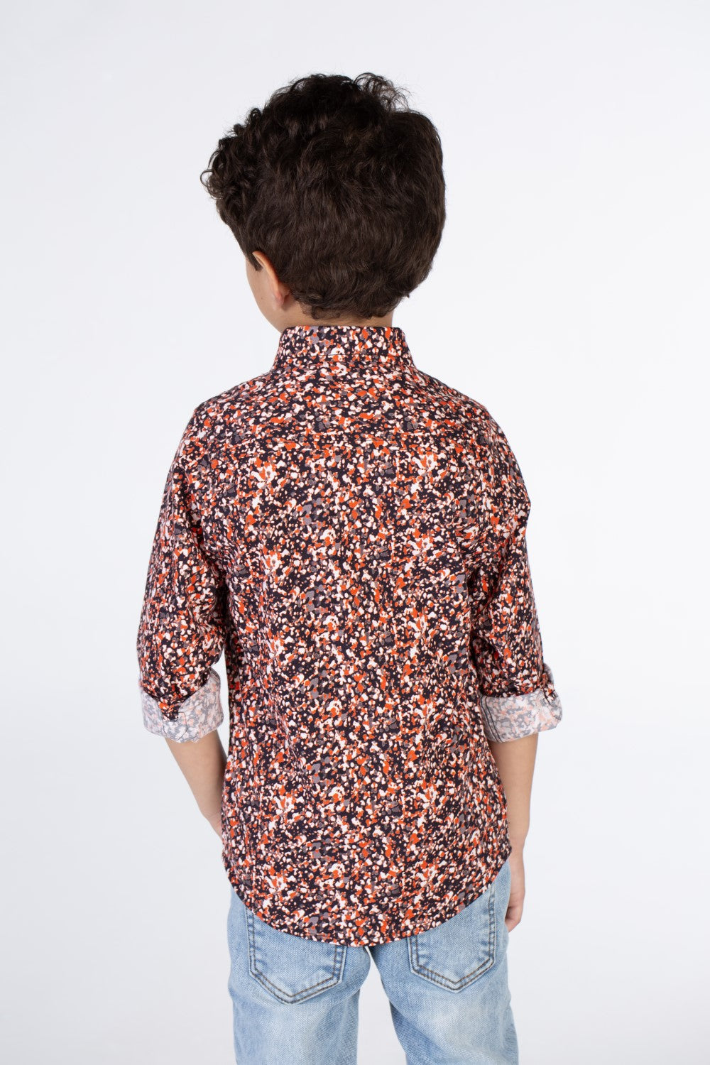 Boys Regular Fit Jakar Shirt With Long Sleeves And Collar