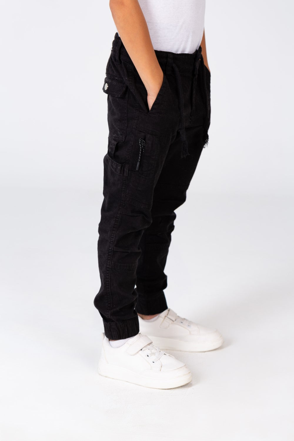 Boy's Gabardine Sherwal Pants With A Modern Cut And Distinctive Pockets