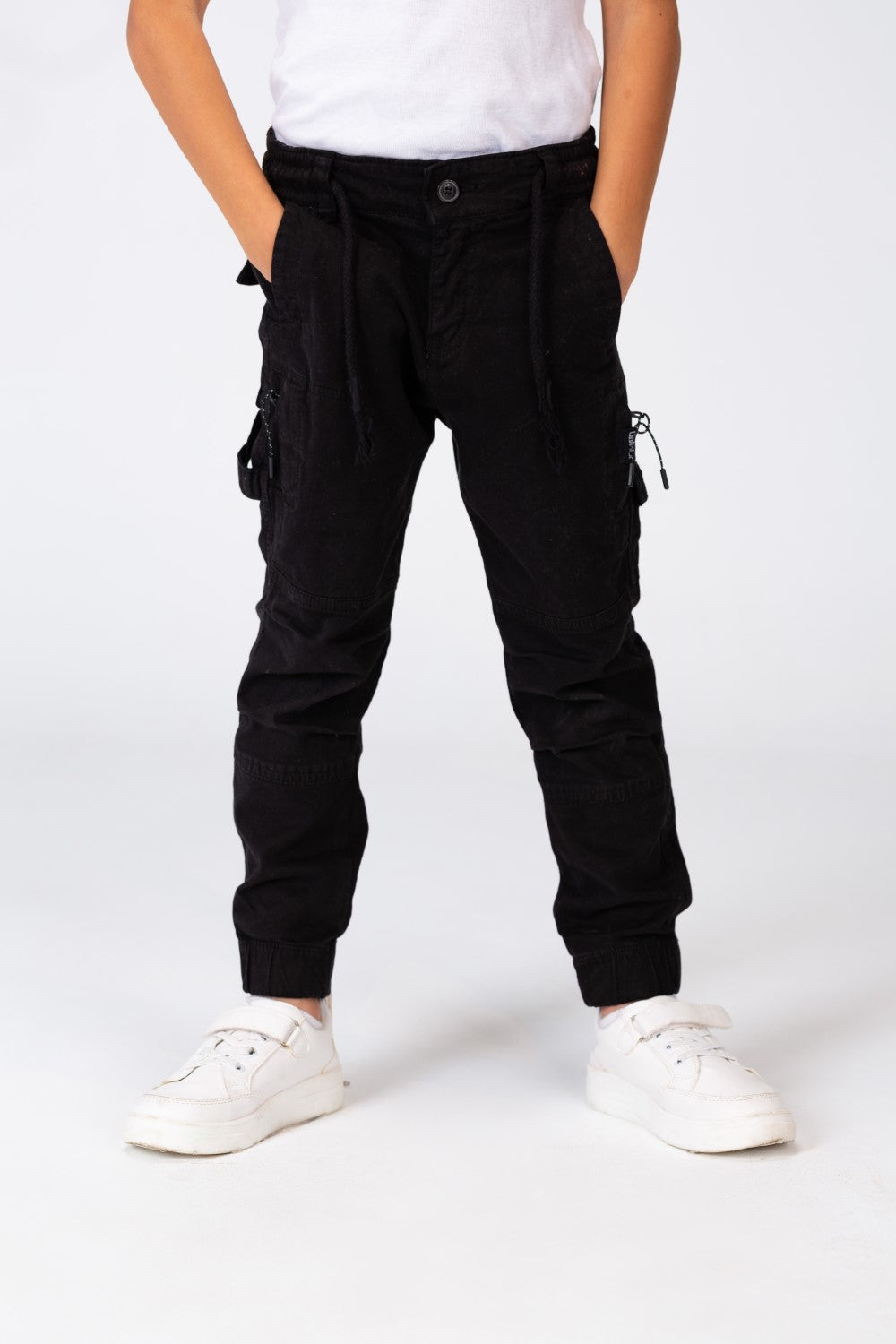 Boy's Gabardine Sherwal Pants With A Modern Cut And Distinctive Pockets