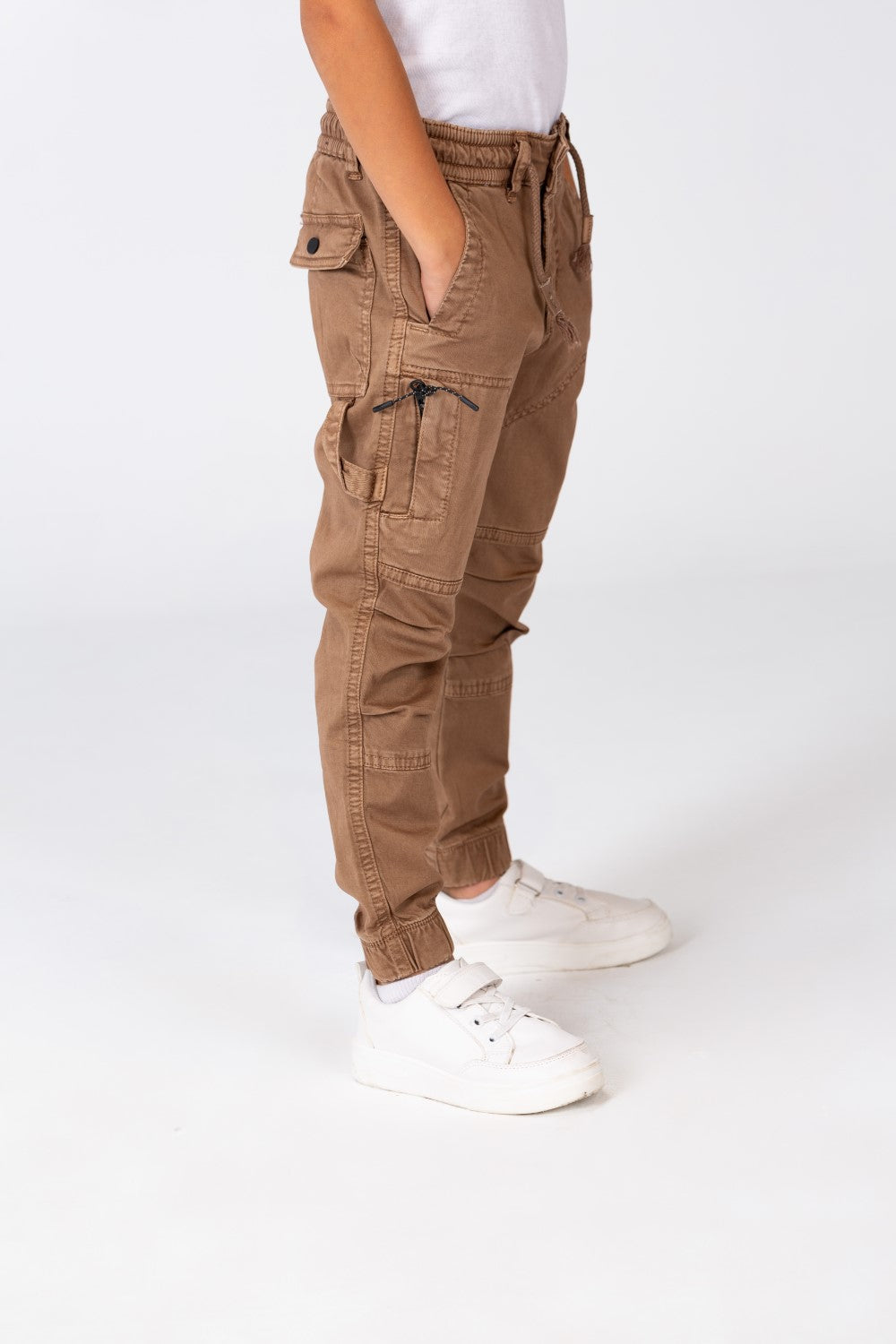 Boy's Gabardine Sherwal Pants With A Modern Cut And Distinctive Pockets