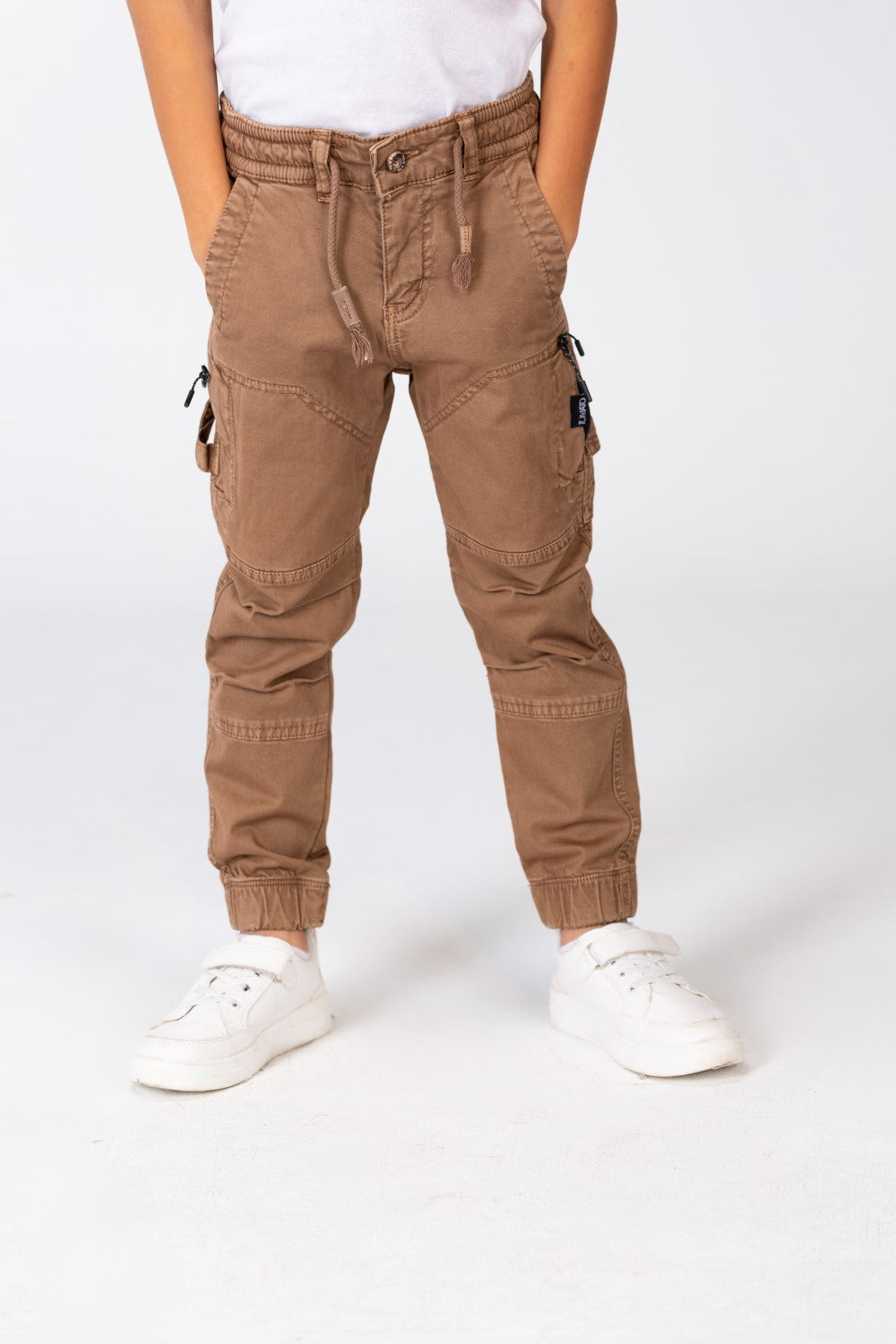Boy's Gabardine Sherwal Pants With A Modern Cut And Distinctive Pockets
