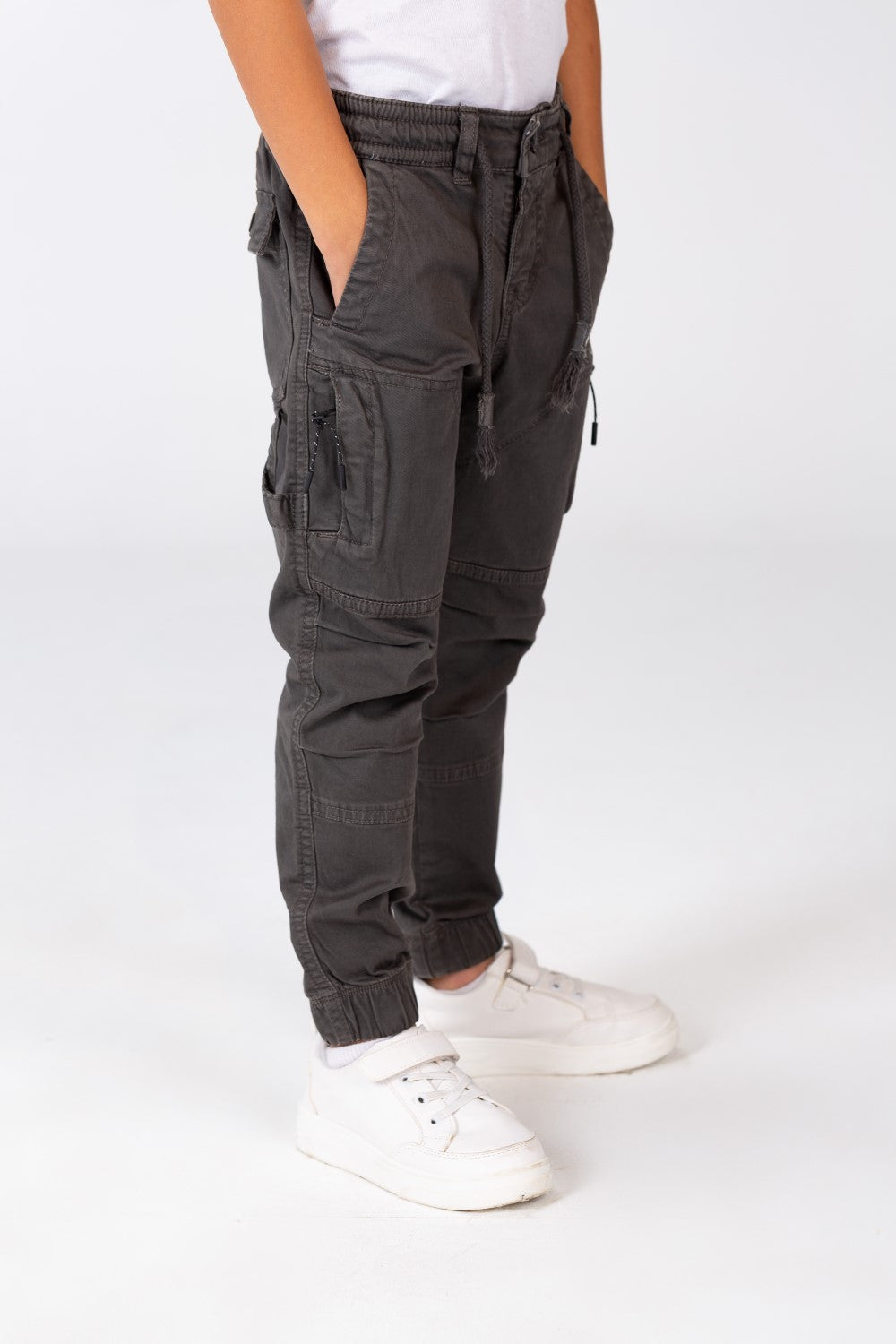 Boy's Gabardine Sherwal Pants With A Modern Cut And Distinctive Pockets