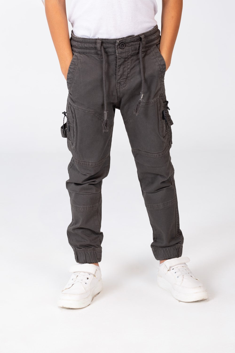 Boy's Gabardine Sherwal Pants With A Modern Cut And Distinctive Pockets