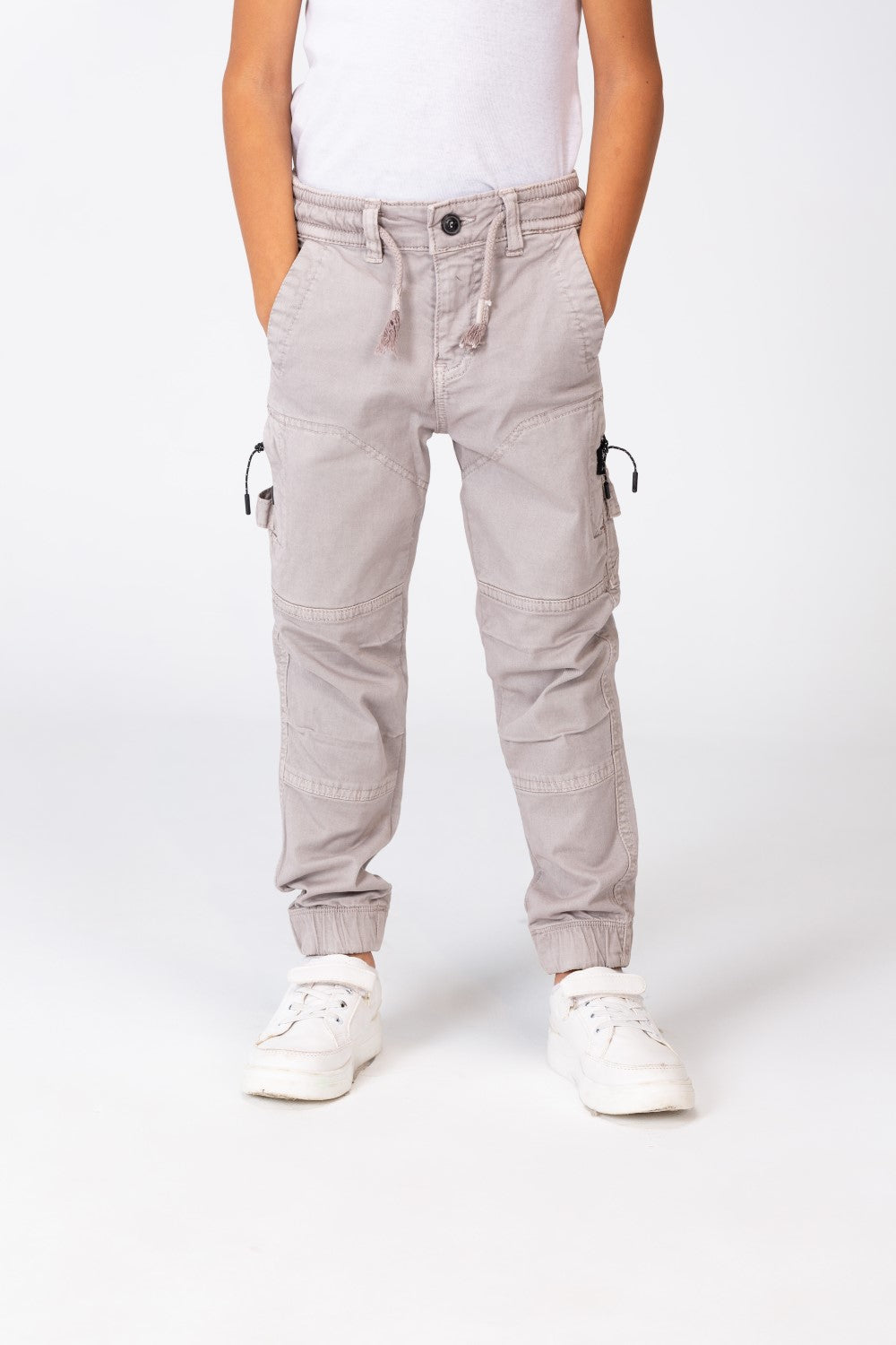 Boy's Gabardine Sherwal Pants With A Modern Cut And Distinctive Pockets
