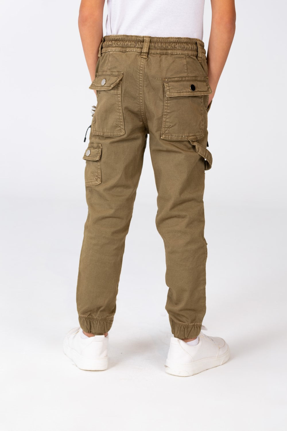 Boy's Gabardine Sherwal Pants With A Modern Cut And Distinctive Pockets