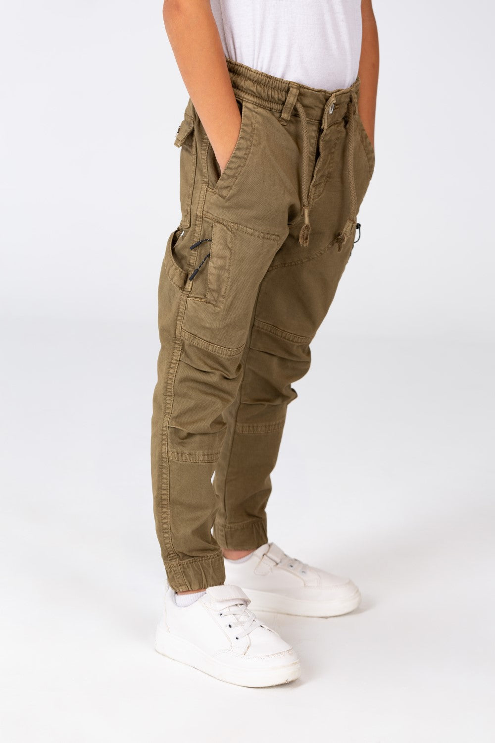 Boy's Gabardine Sherwal Pants With A Modern Cut And Distinctive Pockets