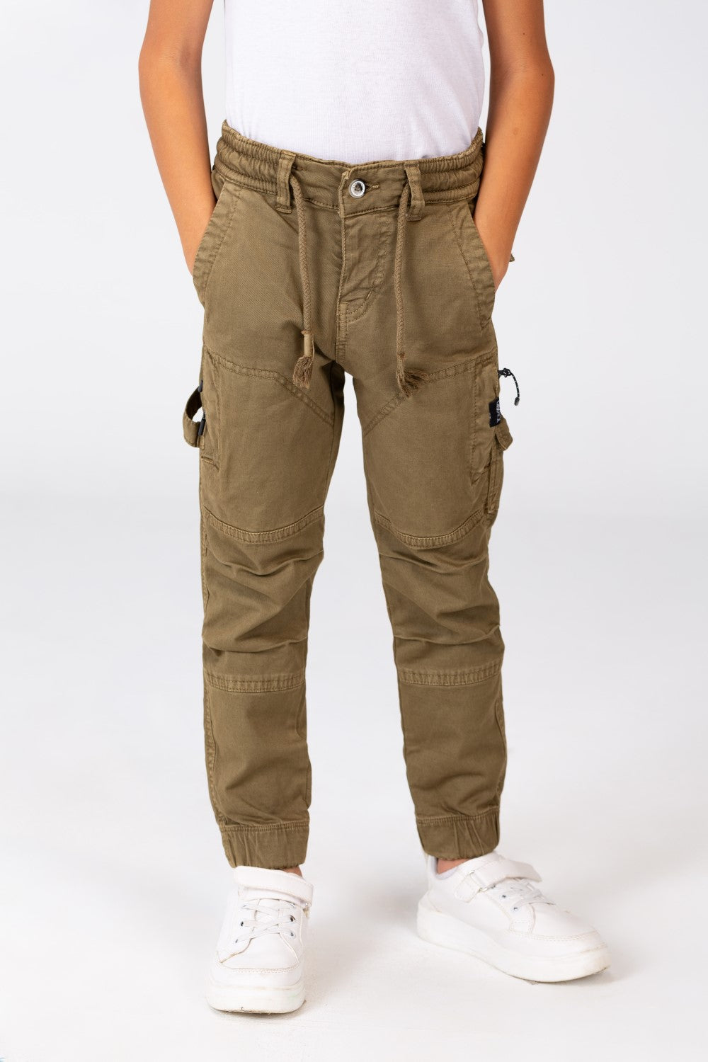 Boy's Gabardine Sherwal Pants With A Modern Cut And Distinctive Pockets