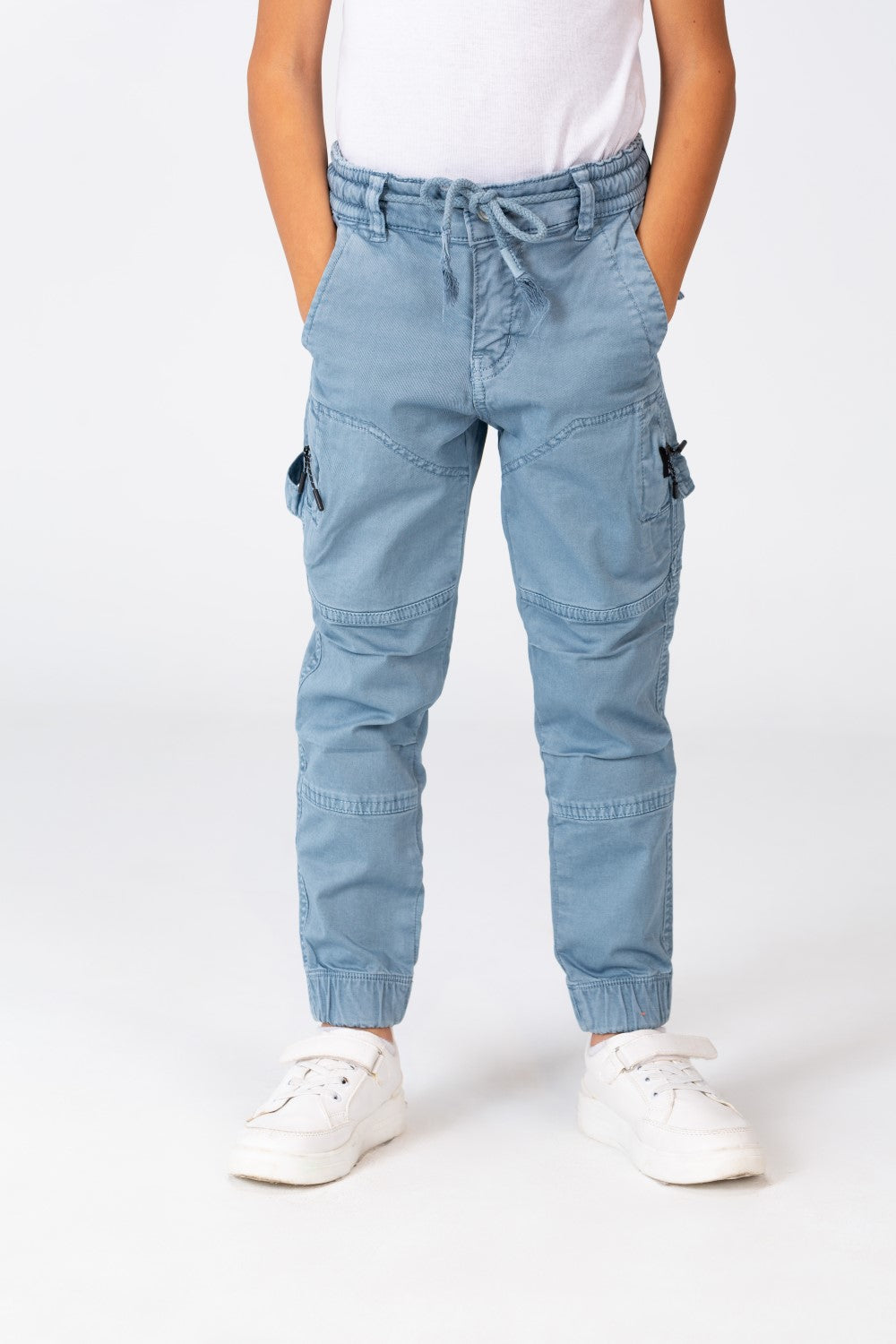 Boy's Gabardine Sherwal Pants With A Modern Cut And Distinctive Pockets