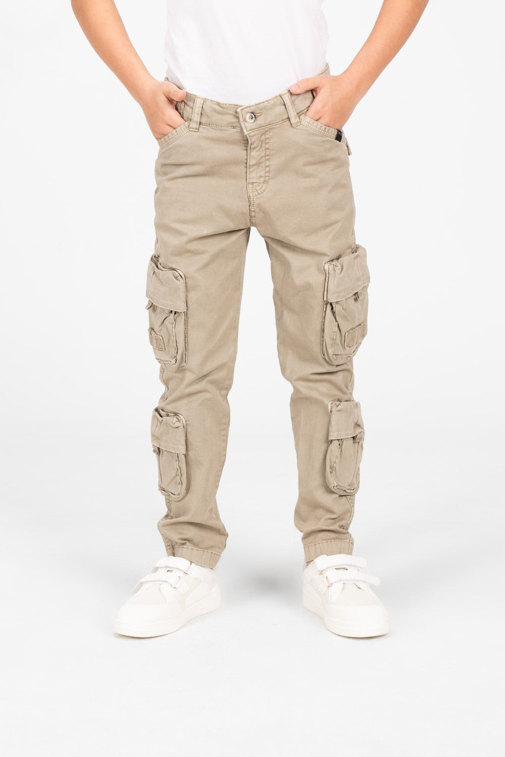 Boy's Gabardine Sherwal Pants With Distinctive Side Pockets