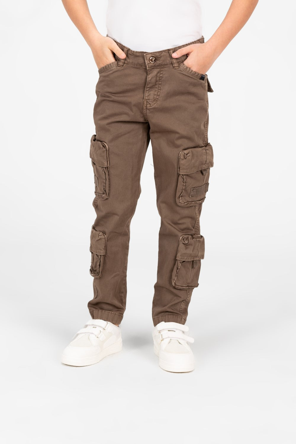 Boy's Gabardine Sherwal Pants With Distinctive Side Pockets