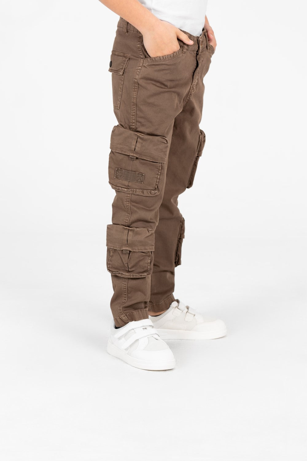 Boy's Gabardine Sherwal Pants With Distinctive Side Pockets