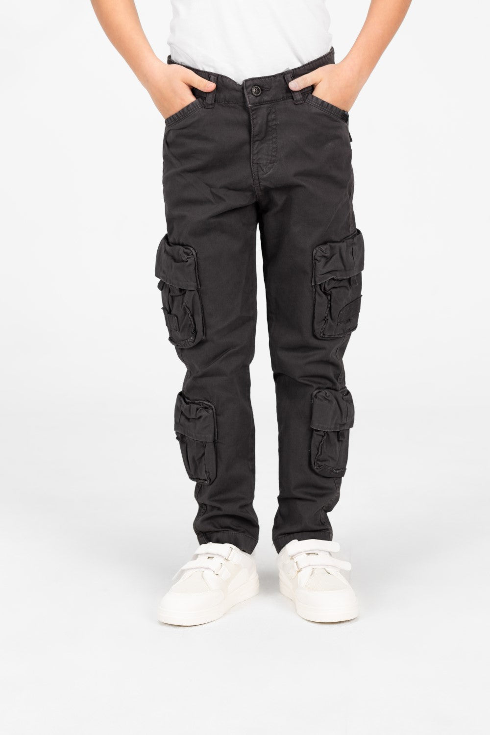 Boy's Gabardine Sherwal Pants With Distinctive Side Pockets