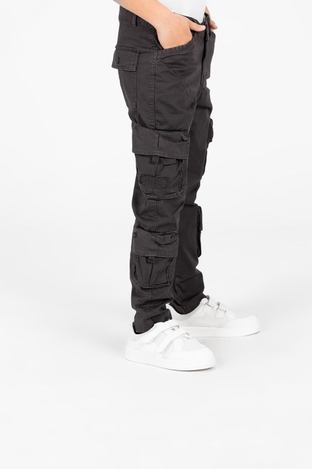 Boy's Gabardine Sherwal Pants With Distinctive Side Pockets