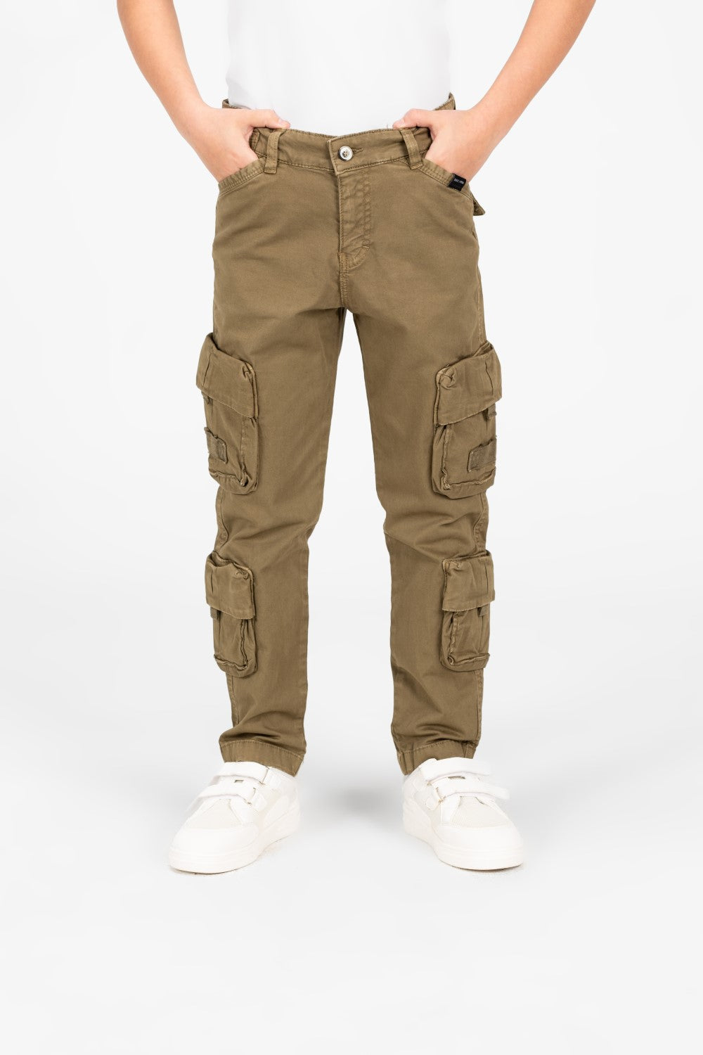 Boy's Gabardine Sherwal Pants With Distinctive Side Pockets