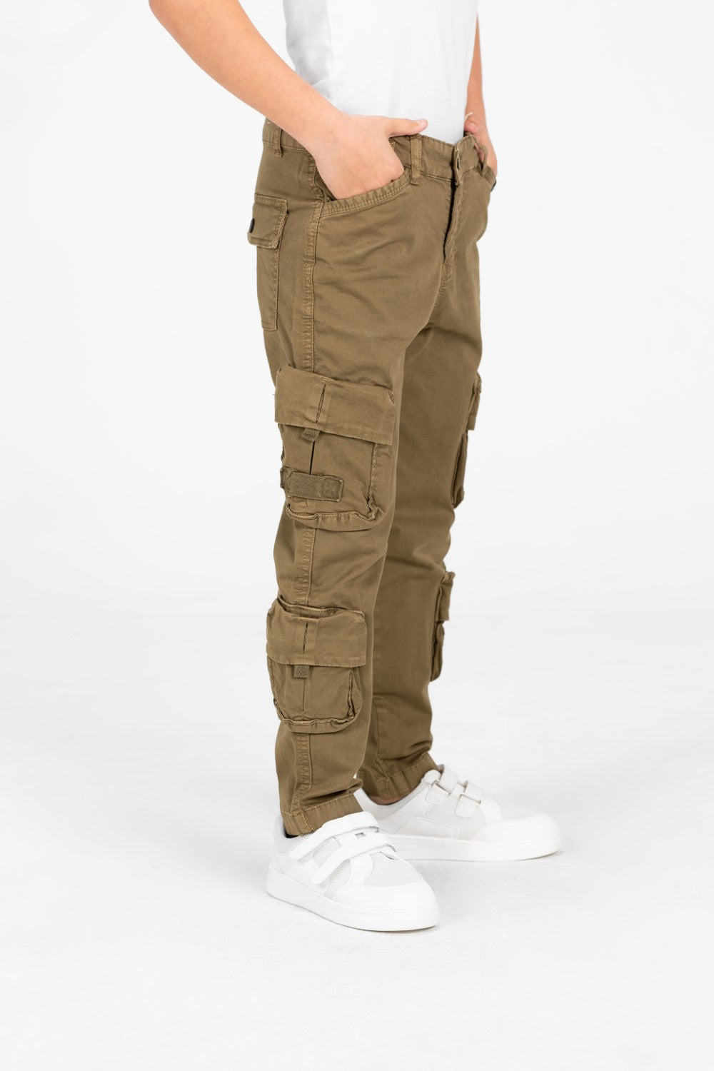 Boy's Gabardine Sherwal Pants With Distinctive Side Pockets
