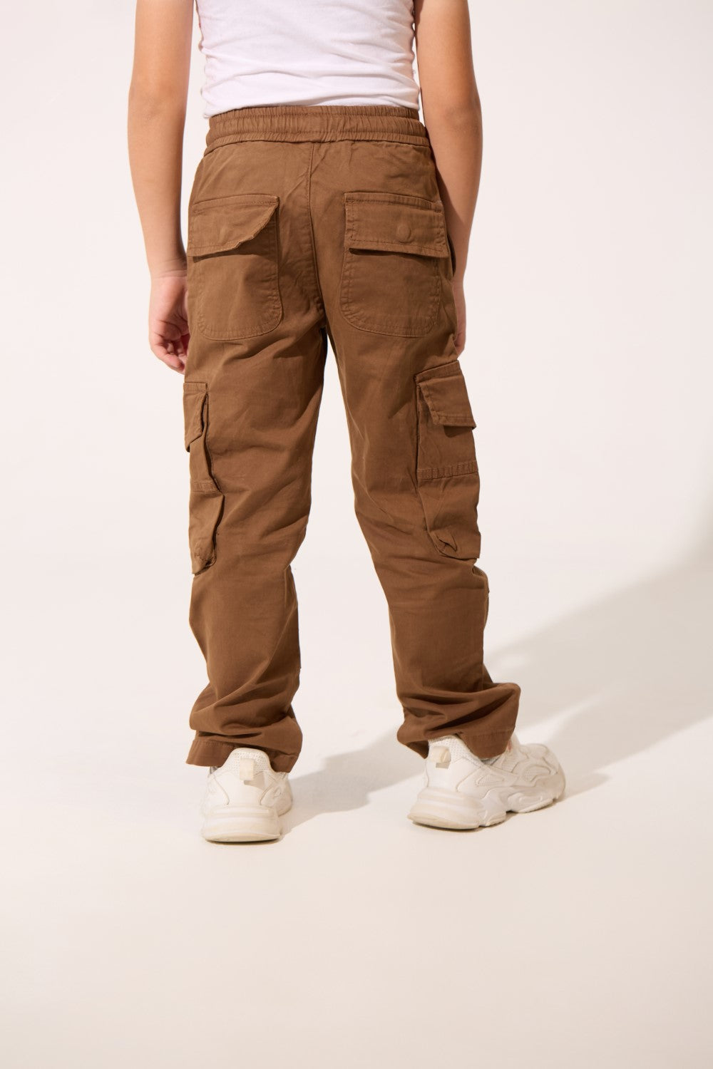 بنطلون شروال غاباردين واسع الساق للأولاد مع جيوب جانبية عصرية