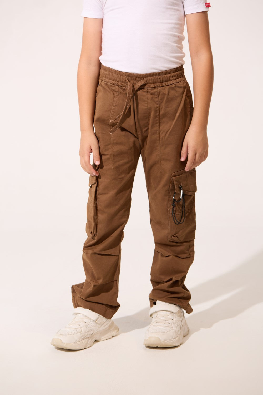 بنطلون شروال غاباردين واسع الساق للأولاد مع جيوب جانبية عصرية