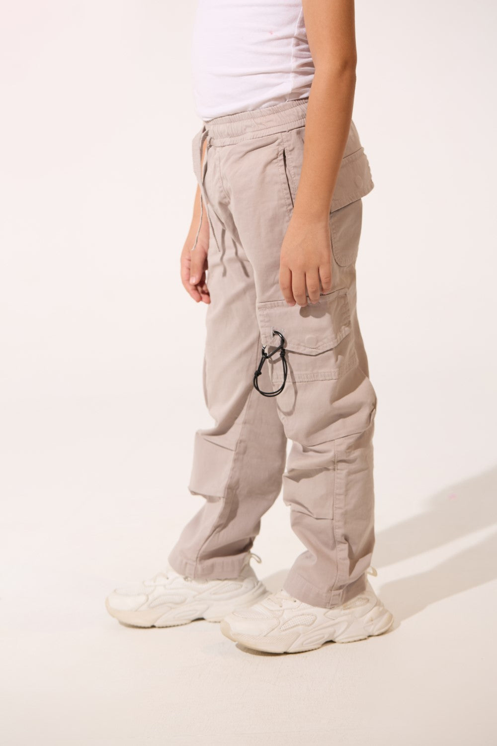 بنطلون شروال غاباردين واسع الساق للأولاد مع جيوب جانبية عصرية