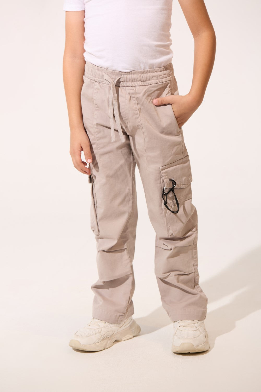 بنطلون شروال غاباردين واسع الساق للأولاد مع جيوب جانبية عصرية