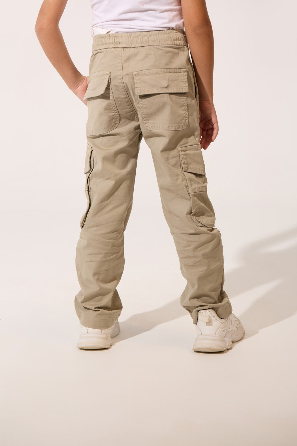 بنطلون شروال غاباردين واسع الساق للأولاد مع جيوب جانبية عصرية