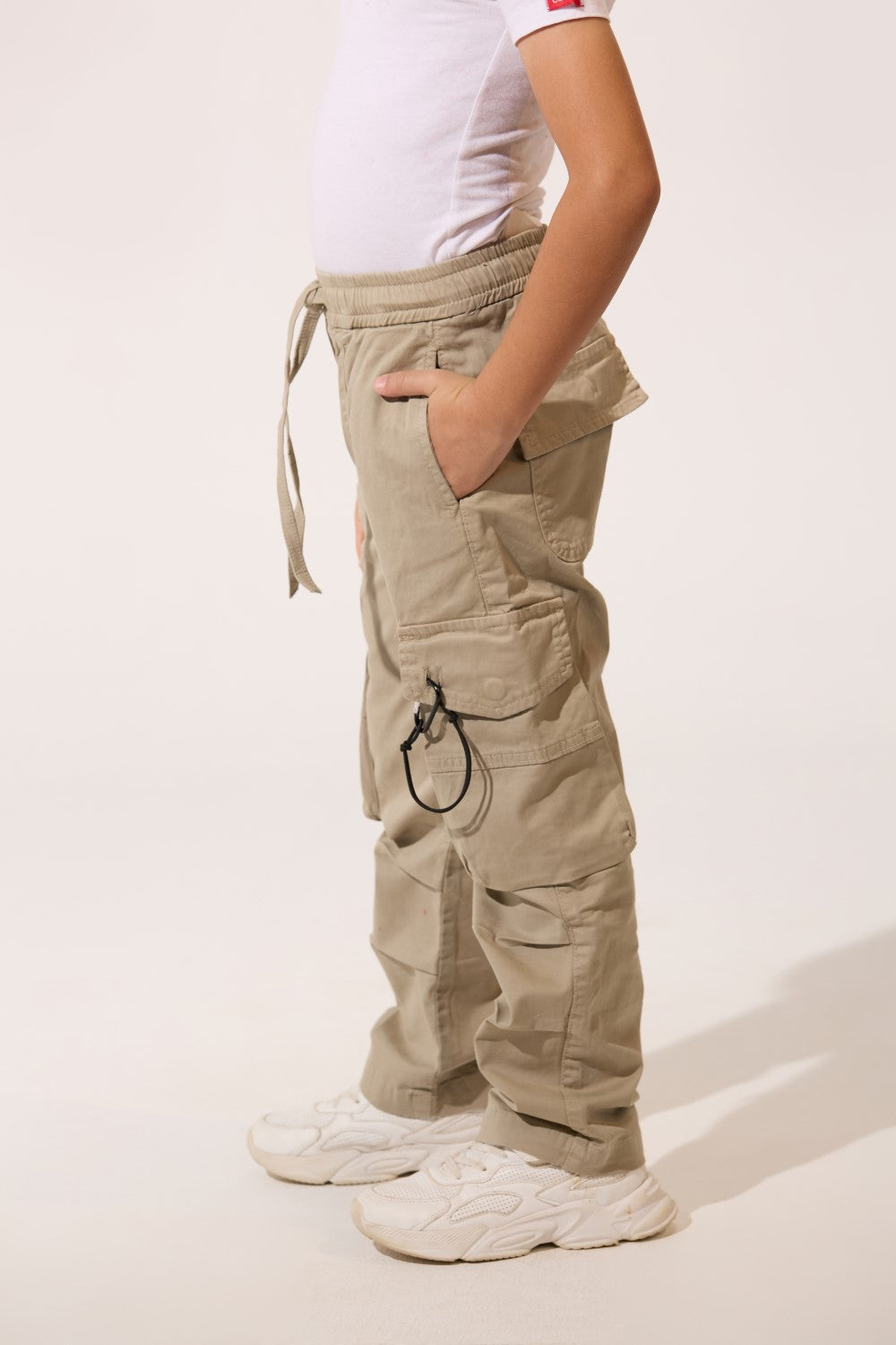 بنطلون شروال غاباردين واسع الساق للأولاد مع جيوب جانبية عصرية