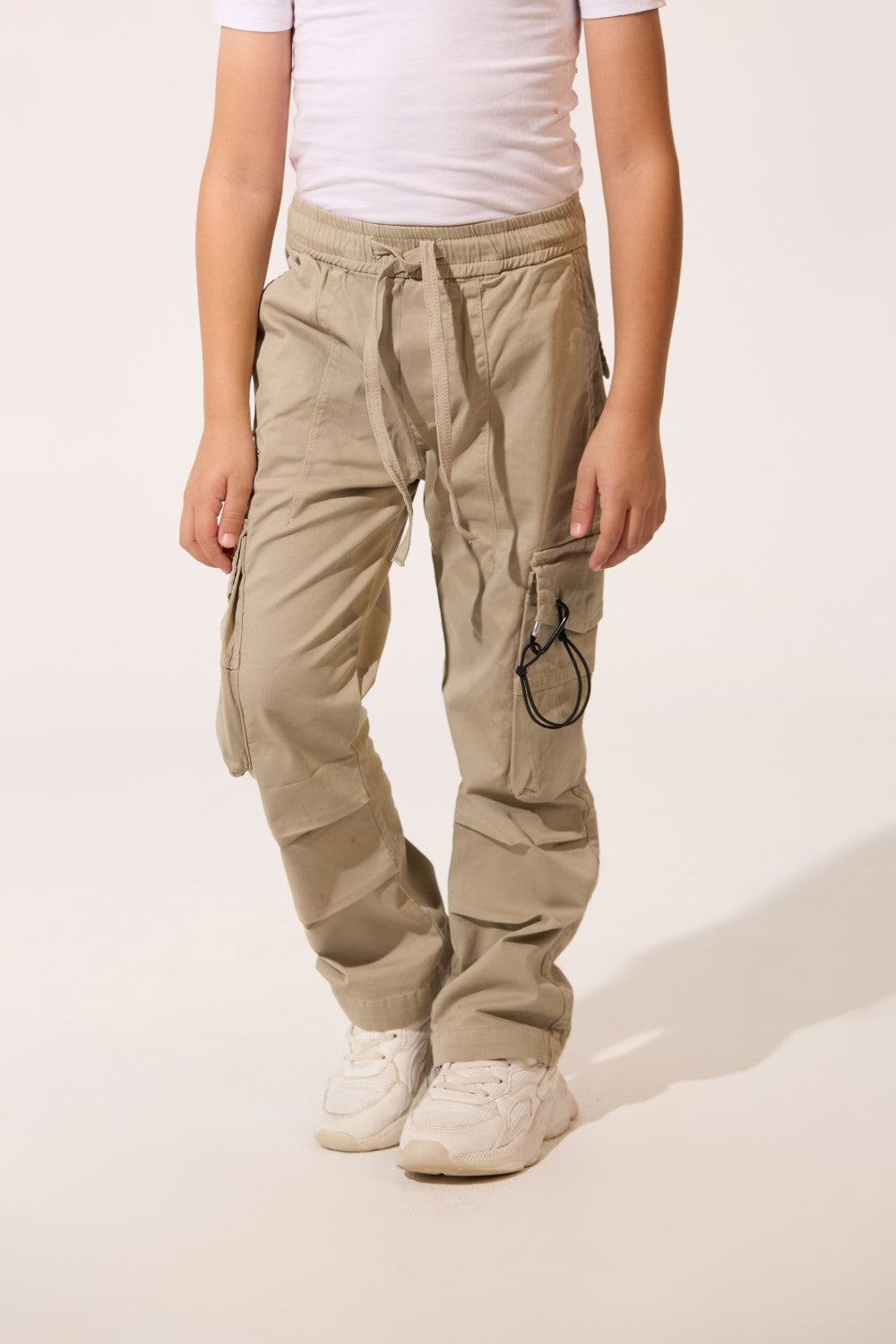 بنطلون شروال غاباردين واسع الساق للأولاد مع جيوب جانبية عصرية