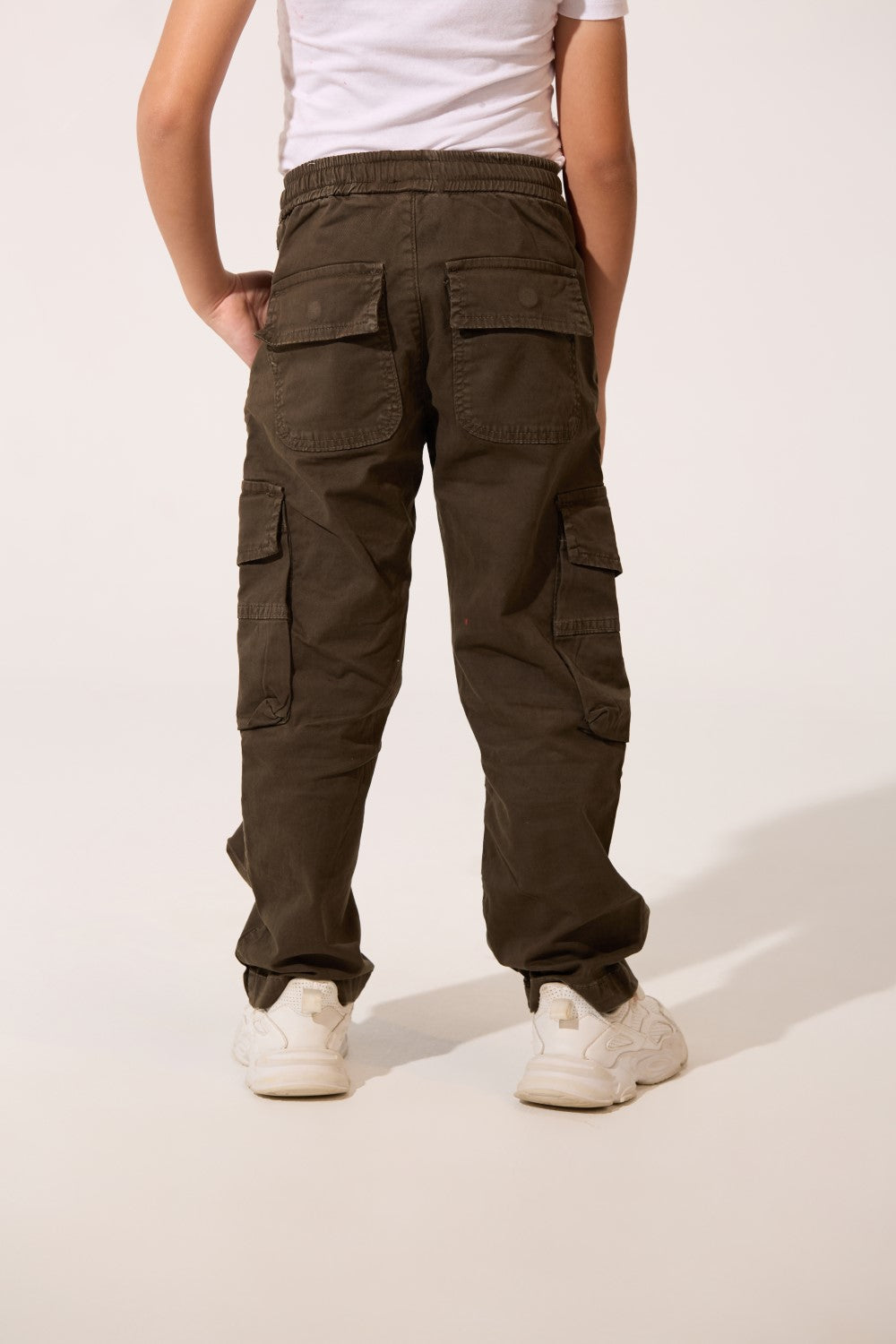 بنطلون شروال غاباردين واسع الساق للأولاد مع جيوب جانبية عصرية