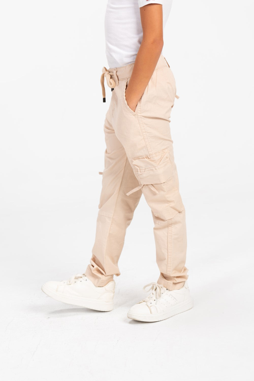 Boy's Sherwal Gabardine Cargo Pants With Pockets