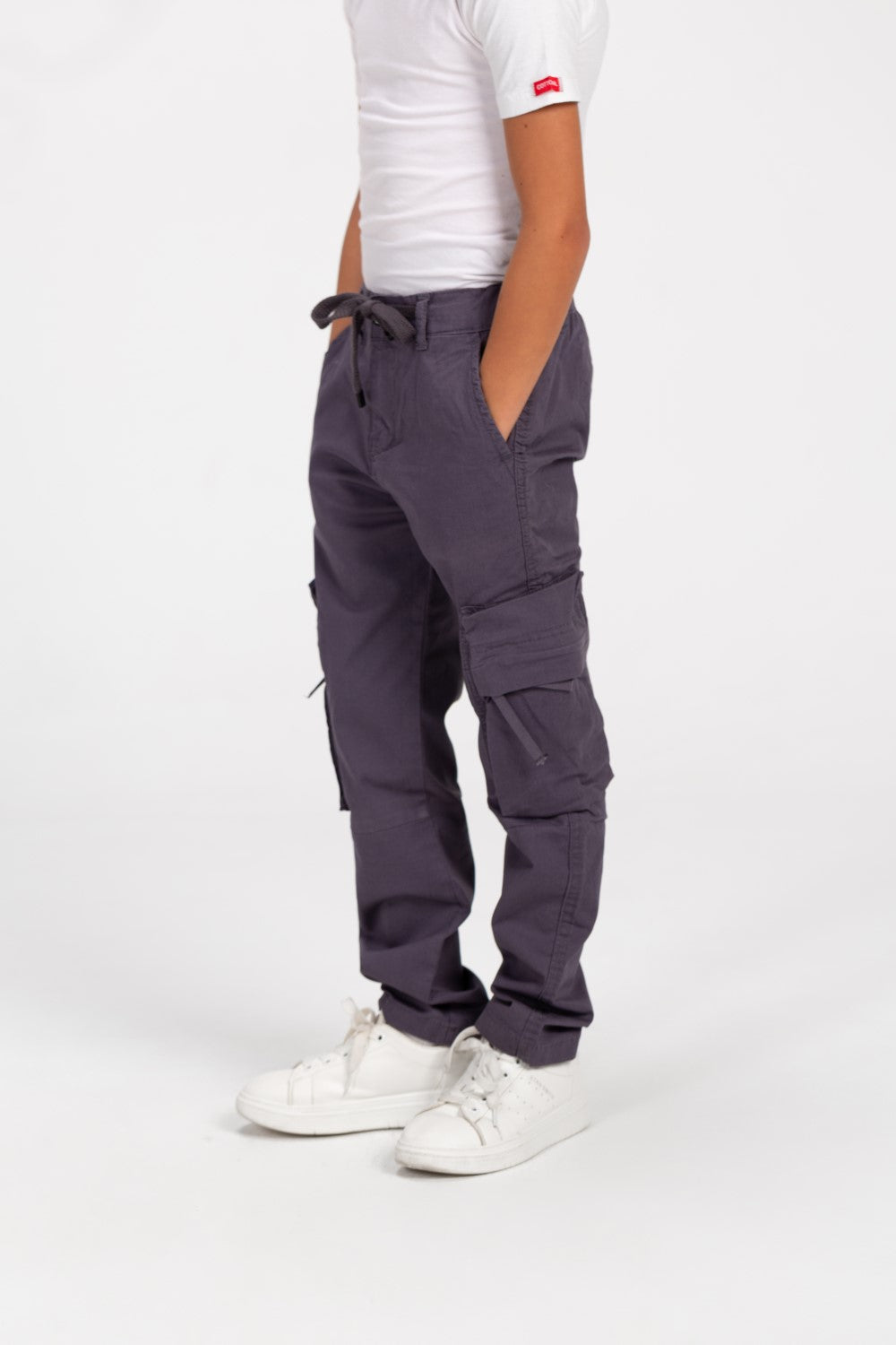 Boy's Sherwal Gabardine Cargo Pants With Pockets