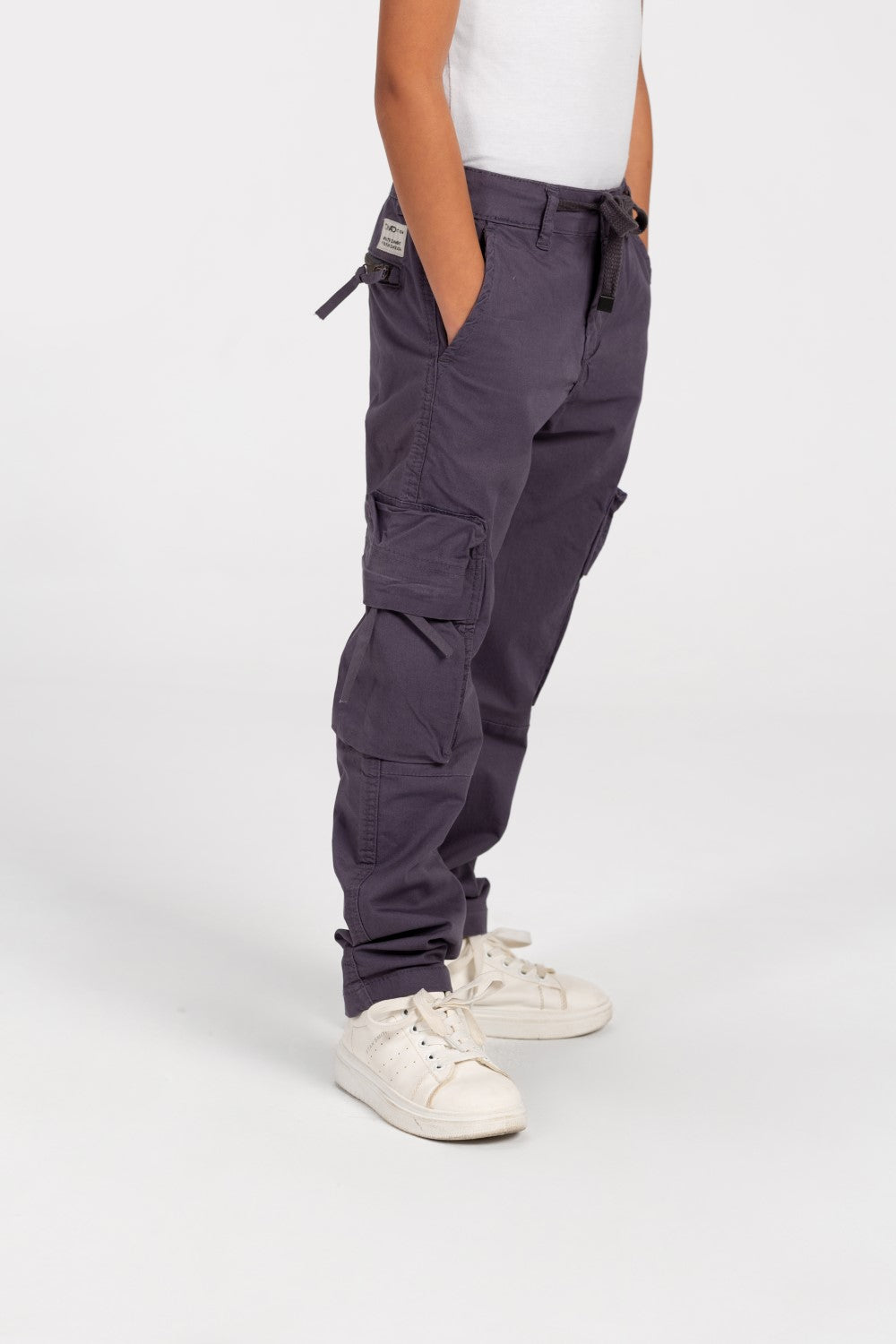 Boy's Sherwal Gabardine Cargo Pants With Pockets