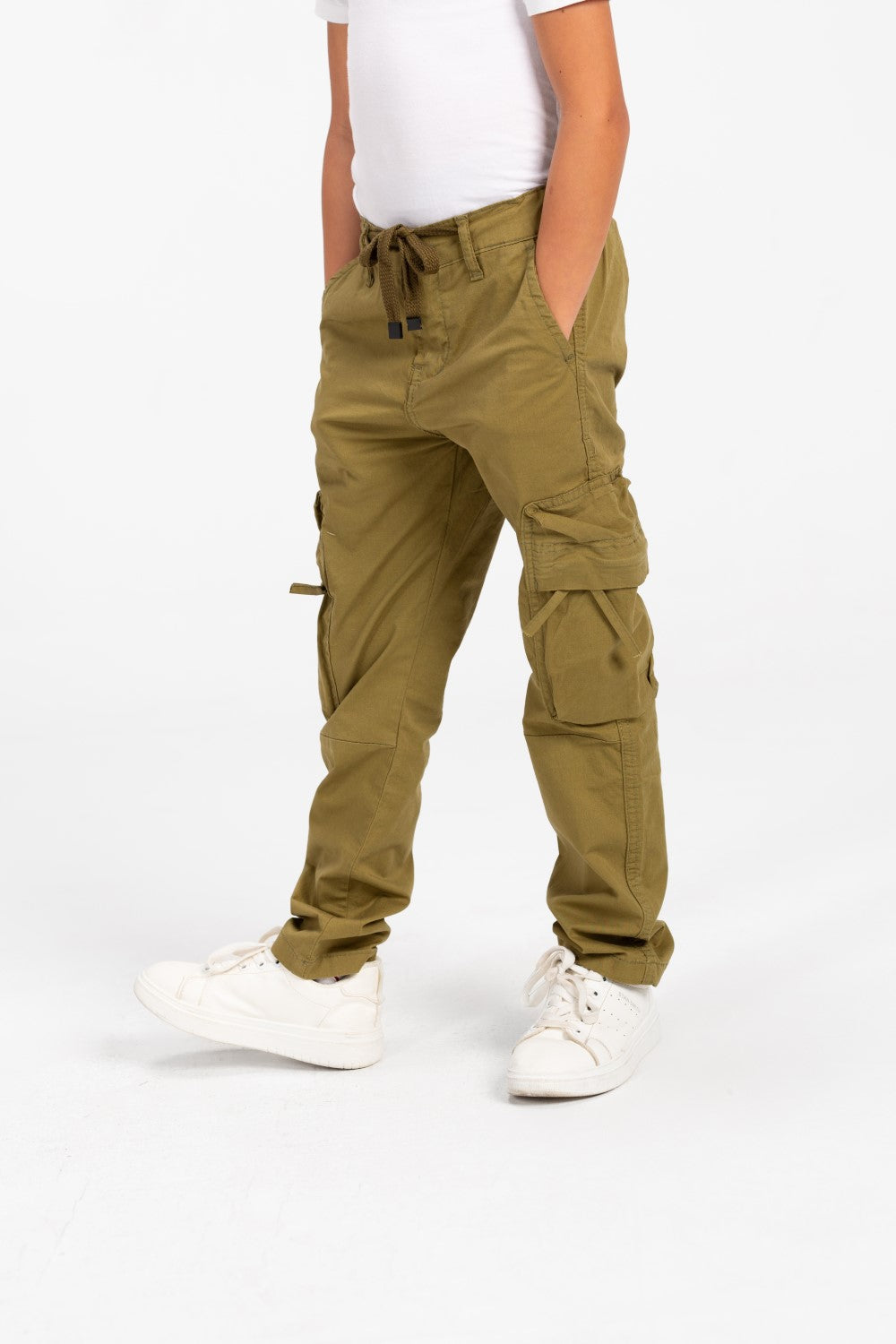 Boy's Sherwal Gabardine Cargo Pants With Pockets