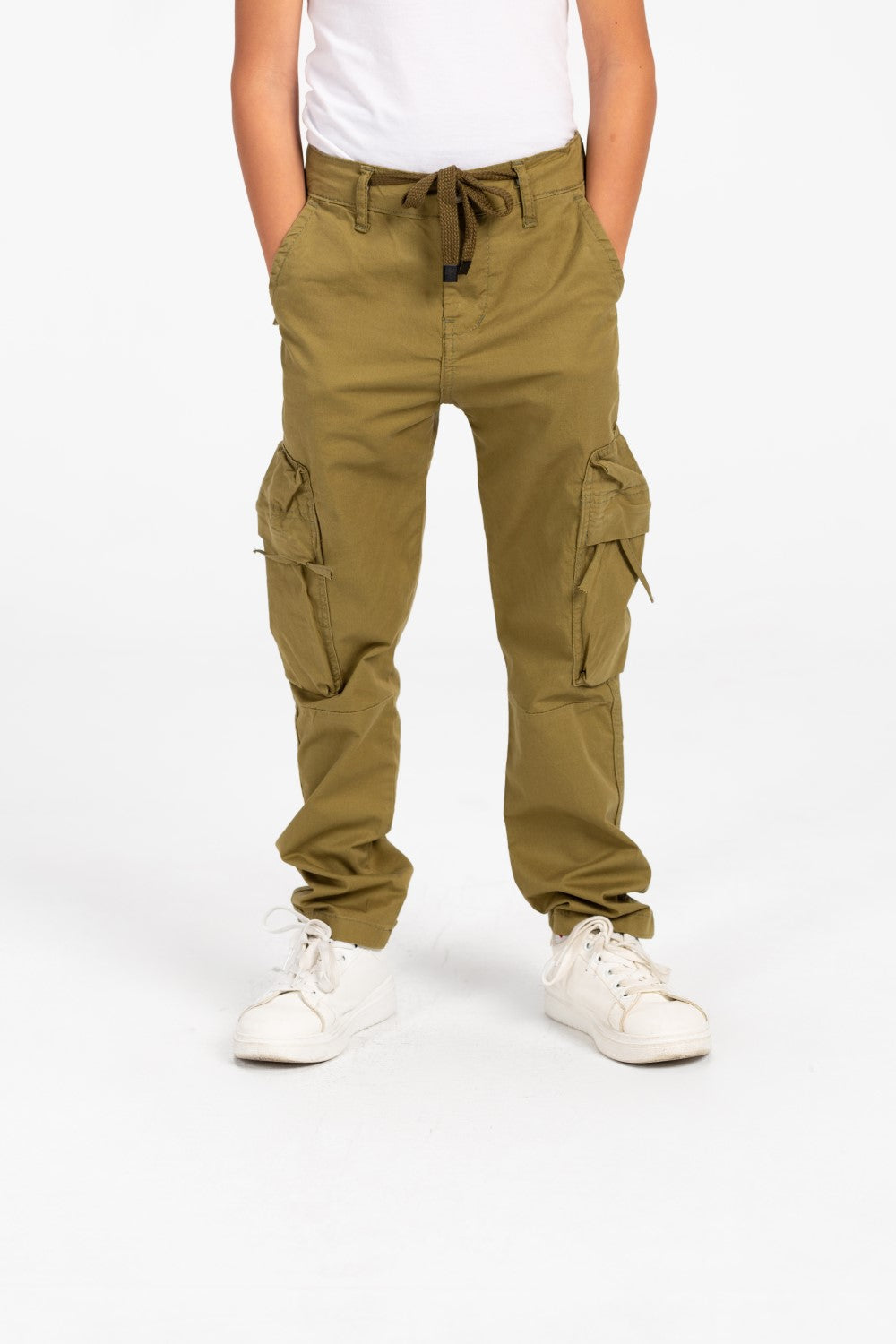 Boy's Sherwal Gabardine Cargo Pants With Pockets