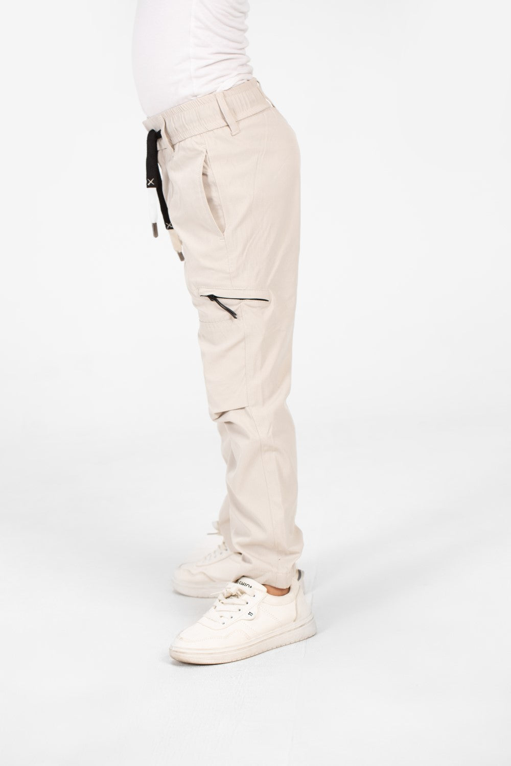 Boy's Gabardine Sherwal Pants With A Drawstring In The Middle And Pockets