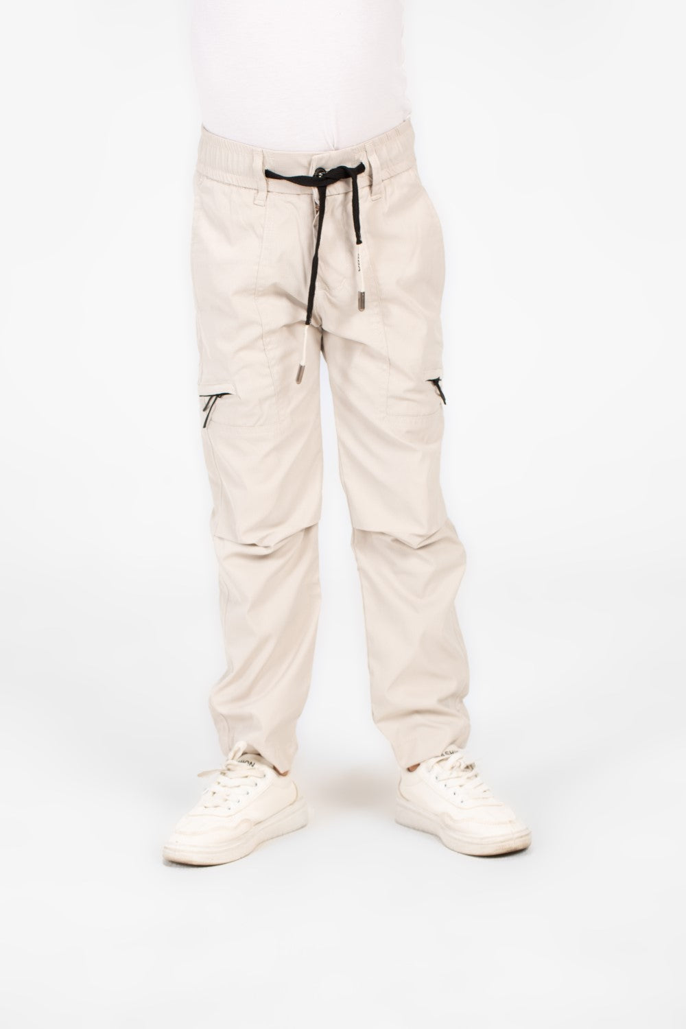Boy's Gabardine Sherwal Pants With A Drawstring In The Middle And Pockets