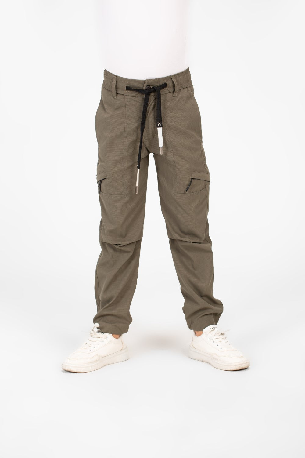 Boy's Gabardine Sherwal Pants With A Drawstring In The Middle And Pockets