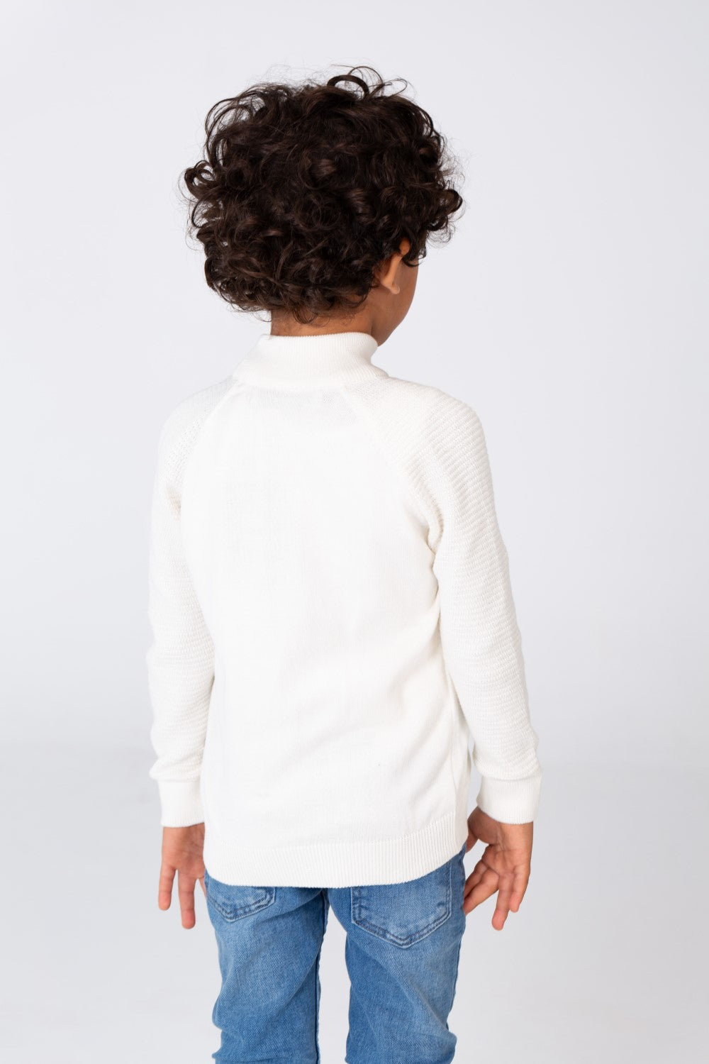 بلوفر للأولاد بسحاب أمامي وأكمام طويلة