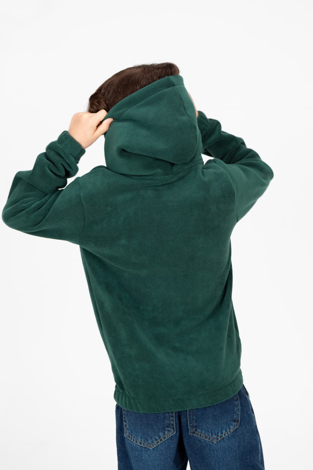 سويت شيرت طماطم بغطاء رأس وسحاب نصفي للأولاد