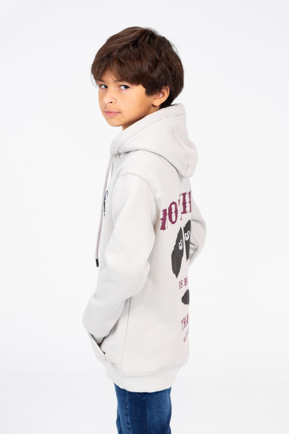 سويت شيرت بغطاء رأس مطبوع عليه صورة باندا للأولاد