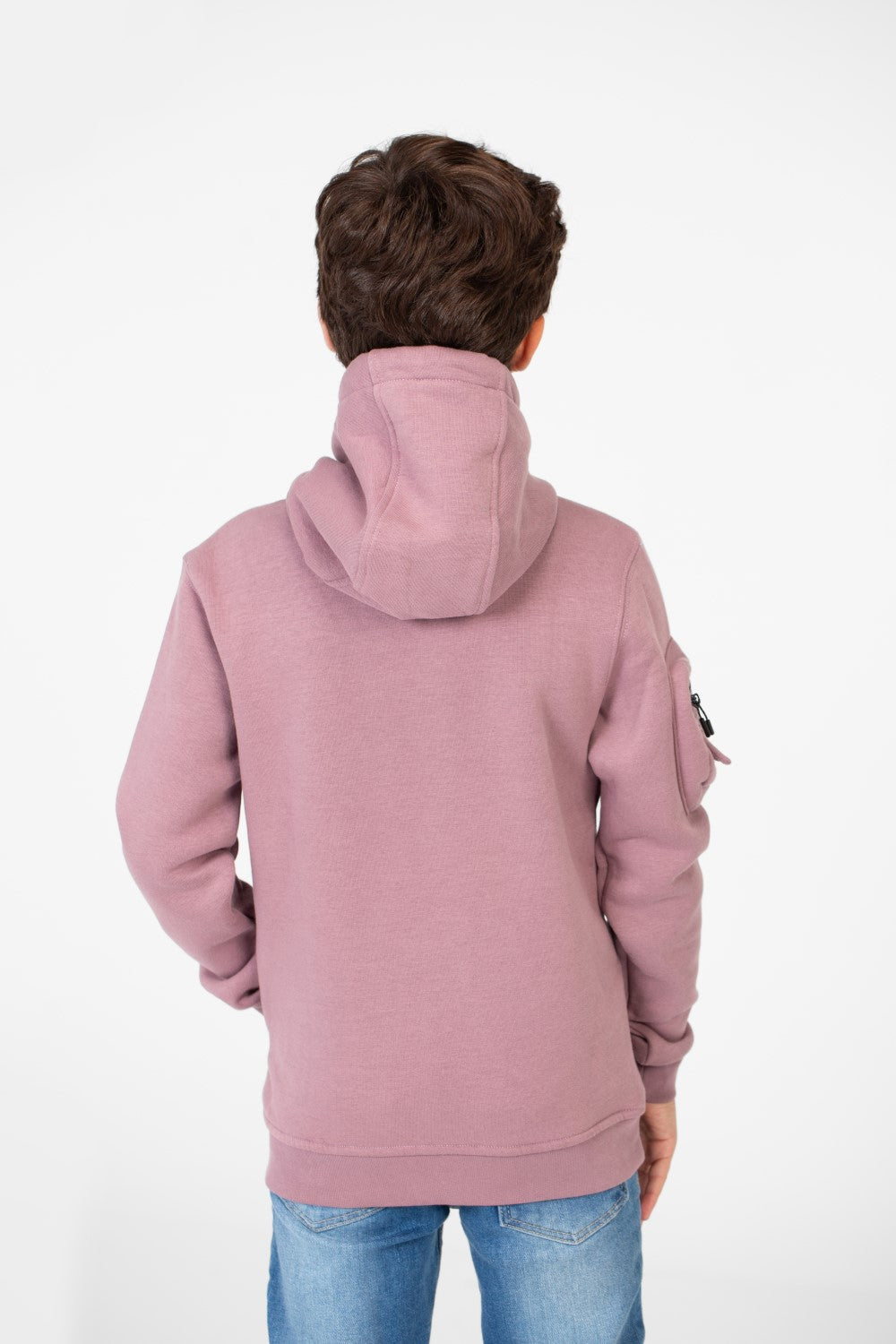 سويت شيرت للأولاد بغطاء رأس وجيب على الأكمام