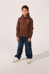 Boy's Tomato Slim Fit Long Sleeve Hoodie Sweatshirt With Front Kangaroo Pocket