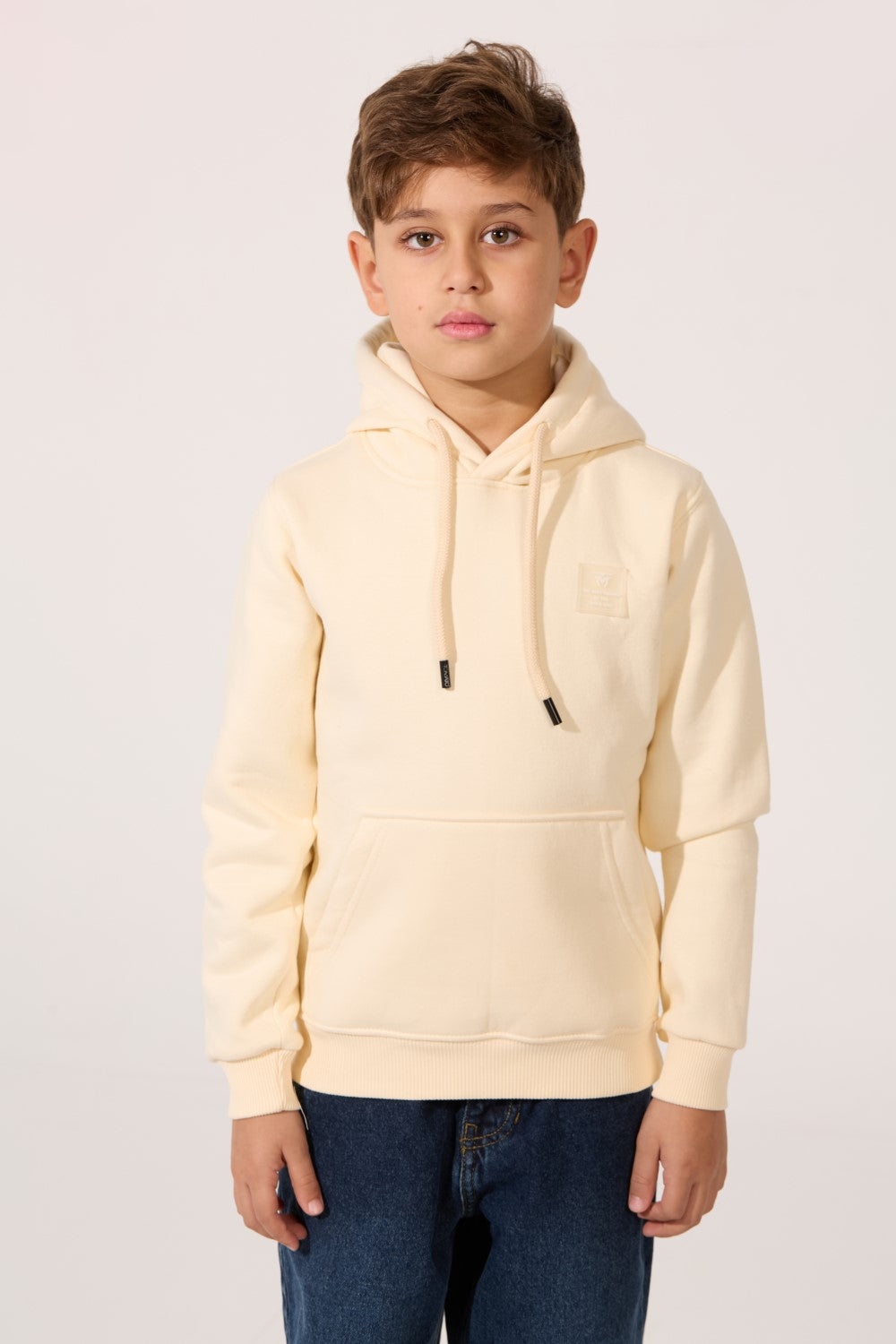 Boy's Basic Tomato Milton Slim Fit Hooded Long Sleeve Sweatshirt