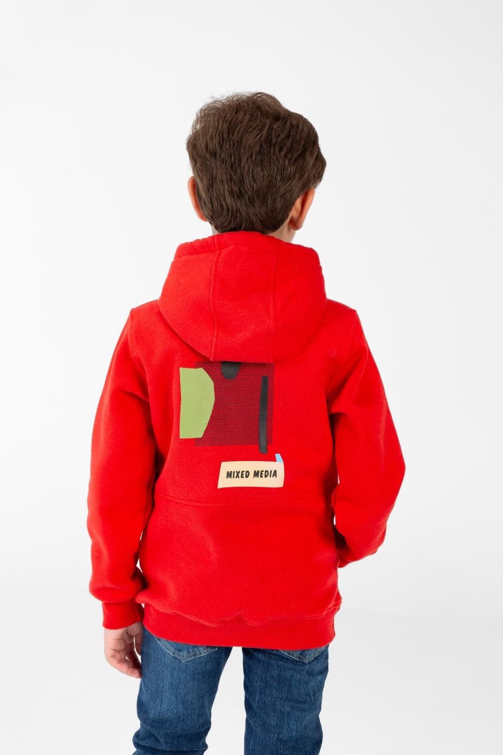 سويت شيرت للأولاد بغطاء رأس وطبعة