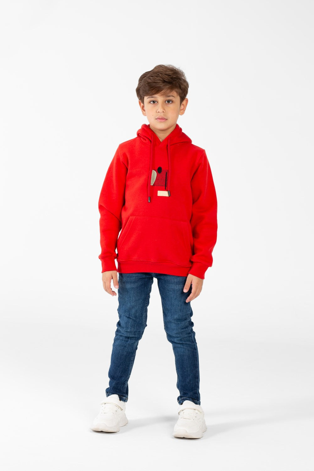 سويت شيرت للأولاد بغطاء رأس وطبعة