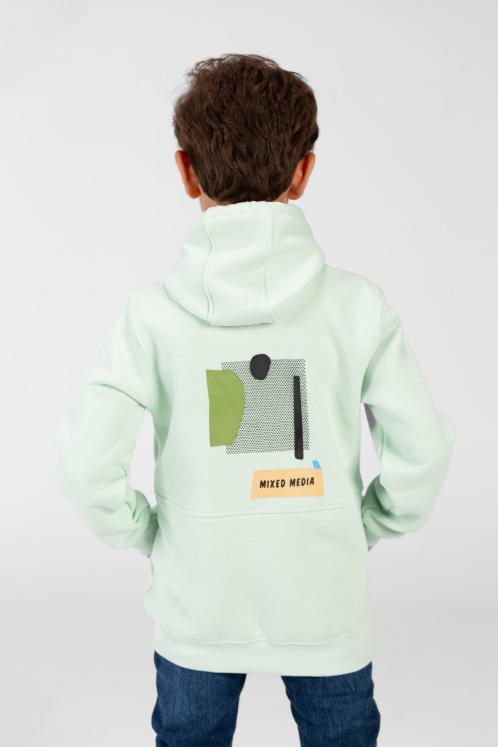 سويت شيرت للأولاد بغطاء رأس وطبعة