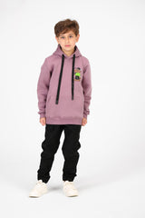 هودي مطبوع للأولاد بأكمام طويلة وجيب الكنغر